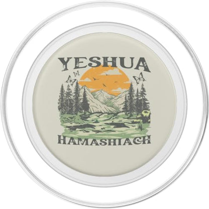 Yeshua Hamashiach Jesus Scripture Christian Bible Faith PopSockets MagSafe PopGrip for iPhone - style: MagSafe