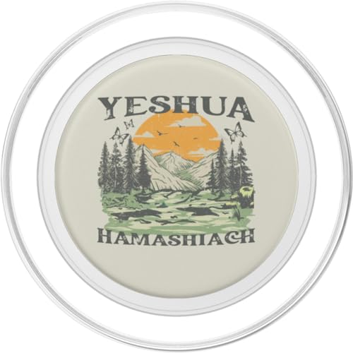 Yeshua Hamashiach Jesus Scripture Christian Bible Faith PopSockets MagSafe PopGrip for iPhone - style: MagSafe