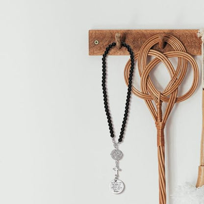 Cross Car Charm, Rear View Mirror Hanger Decor, He Will Order His Angels to Protect You Wherever You Will Go, Religious Gifts for Women, Easter Gift, Christian Gift, Decor Car Charm