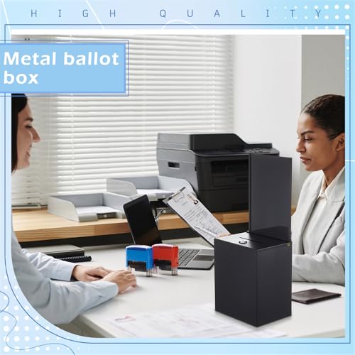Metal Donation Box for Fundraising,Basic,Black - color: Black