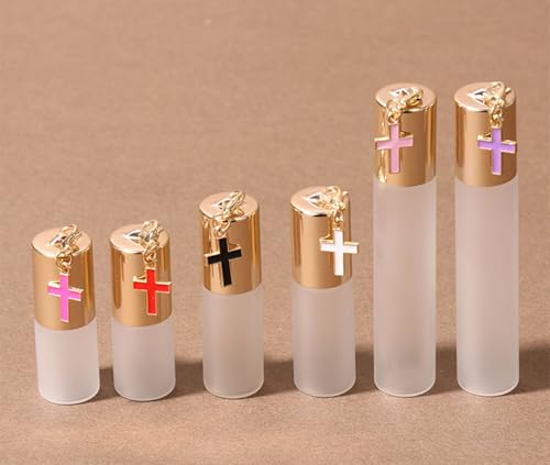 10ML Frosted Glass Roll On Bottles, Refillable Travel Roller Bottles with Stainless Steel Roller Balls & Leak Proof Caps for Essential Oils, Perfume, Aromatherapy, DIY Beauty - color: 10ML Frosted