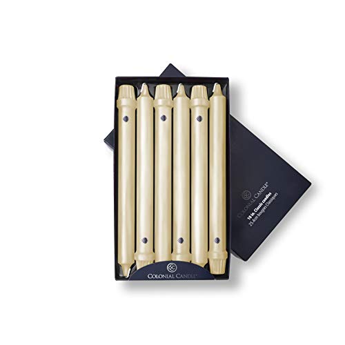 Colonial Candle Unscented Taper Candle, Classic Collection, Limoncello, 10 in, Pack of 12 - Up to 8 Hours Burn - color: Limoncello, size: 10 In, style: Classic