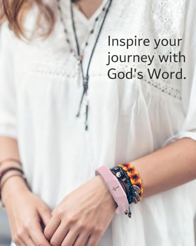 Bible Verse Bracelets – Silicone NFC-Enabled Faith Bracelet for Women & Men, 8 Colors Representing Emotions - color: Girly-Pink(Love Like Juses)