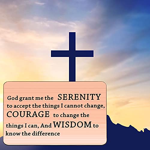 TGBJE Inspirational Wallet Card Inspirational Christian Bible Verse Gift Religious Gift Serenity Prayer Gift God Grant Me The Serenity to Accept The Things Gift - color: RG serenity card