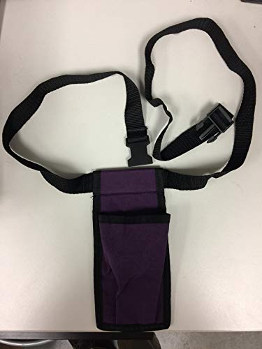 NRG Massage Holster - Single Massage Oil, Lotion and Cream Bottle Holster - Holds up to an 8 Ounce Bottle - 50 Inch Long Adjustable Belt - Durable Nylon Fabric - Washable - Color: Purple