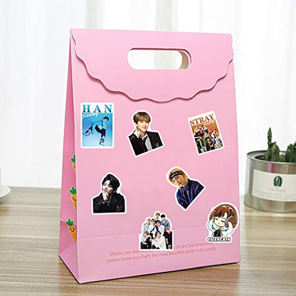 50pcs Stray Kids Stickers, Pop Singer Aesthetic Stickers for Water Bottle Laptop Phone Journal,Gifts for Kid Girl Women Luggage Helmet Skateboard Motorcycle Guitar - color: Stray