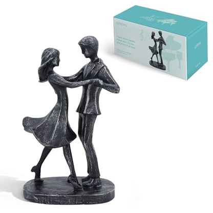 Anniversary Wedding Engagement Gift, Black Dance Statue for Couple - color: Black-dance