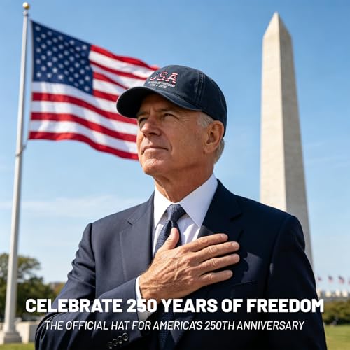 250th Anniversary USA Hat,Adjustable Embroidered Patriotic Baseball Cap,250 Year American Anniversary Merchandise for Unisex - color: Q