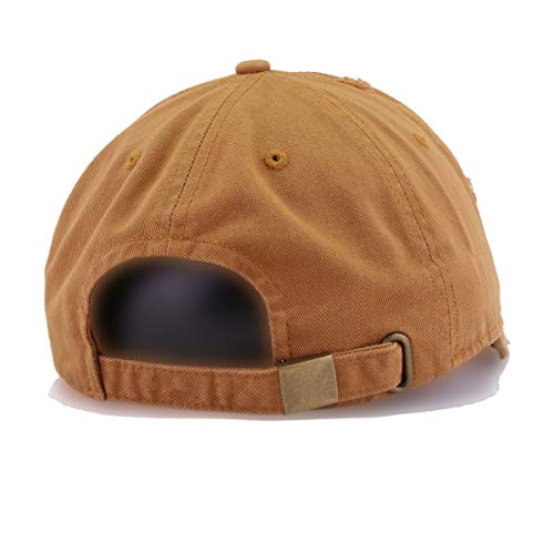 Faith with Cross Vintage Baseball Cap Embroidered Cotton Adjustable Distressed Dad Hat - color: Timberland