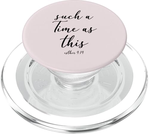 Christian Bible Verse for Women Light Pink Esther 4 14 PopSockets PopGrip for MagSafe - style: Magnetic PopGrip