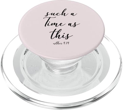 Christian Bible Verse for Women Light Pink Esther 4 14 PopSockets PopGrip for MagSafe - style: Magnetic PopGrip