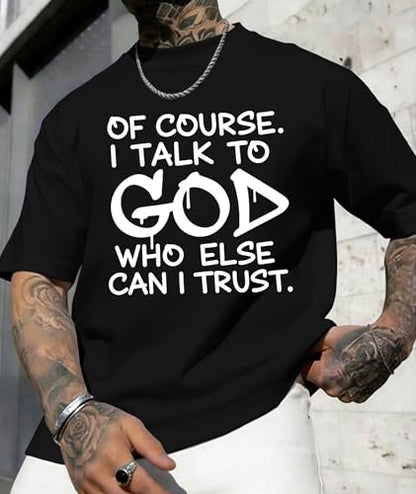 KESIHAN Christian Shirts for Men Jesus Fear God Faith Graphic Tee - color: Black-3, size: Small