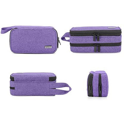 LUXJA Double-Layer Essential Oil Case Holds 12 Bottles, Purple - color: Purple