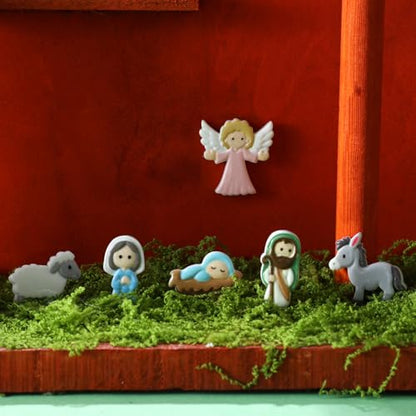 Cinnvoice 60 Pcs Christmas Nativity Scene Sets for Crafts - color: Colorful, style: Jesus