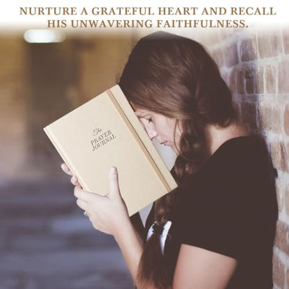 Prayer Journal for Woman - 60 Weeks Bible Journal with Prompts, Verse - color: Beige