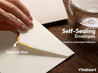 Vitalizart Debossed Thank You Cards with Envelopes 16 Pack 4.3" x 5.5" - color: White Card White Envelope, size: 16 pcs