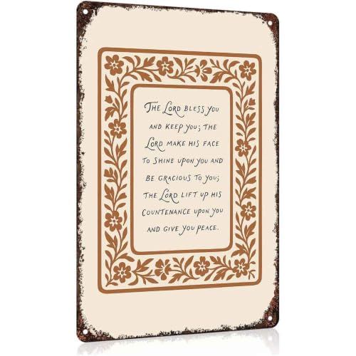 Christian Blessing Verse Aluminum Metal Sign 8 x 12 Inch