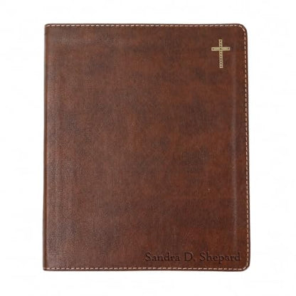 Personalized NIV Journaling Bible with Laser-Engraved Name, Brown