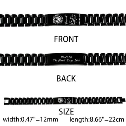Bible Verse Bracelets Inspirational Christian Wristbands Graduation Gifts to Son Men Dad Father Husband Boyfriend Encouragement Jewelry Adjustable Stainless Steel Bracelet - style: ISAIAH 41:10(DON'T LET THE HARD DAYS WIN)