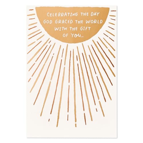 American Greetings Religious Birthday Card (His Light Shines on You) - color: His Light Shines on You