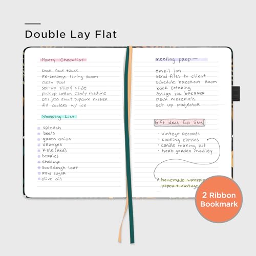 &And Per Se Lined Hardcover Notebook – A5 5.7"x8" College Ruled, 160 Pages, 100gsm Thick Paper – Aesthetic Journal for Women, Gift-Ready Planner, Everyday Writing Notebook (Lunar Leaf) - color: e.Lunar Leaf, style: Lined with Pattern