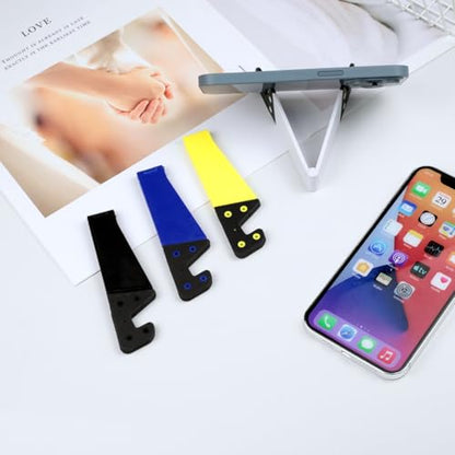 Portable Mobile Phone Stand for Desk, Foldable Pocket Travel Holder, Universal V Smartphone Kickstand Mount Compatible with iPhone, iPads, Kindle, Android, Pack of 4
