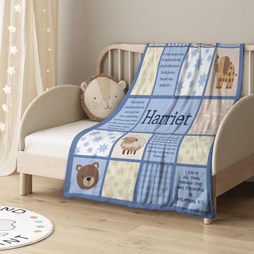 Personalized Baby Blankets with Name Christian Gift for Baby - color: Design01