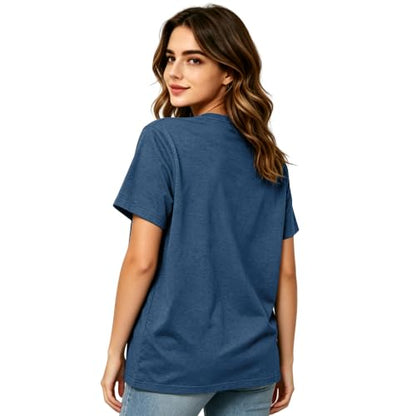 Christian Shirts for Women Religious Bible Verse Faith Tee - color: Darkblue, size: Small