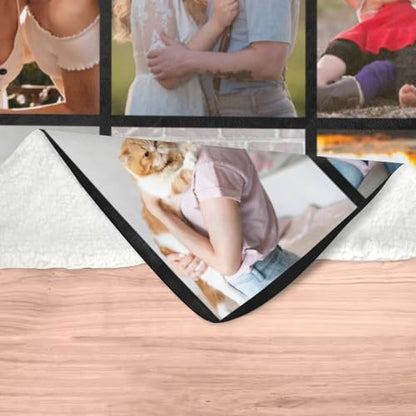 inkArts Custom Blanket with Photo, Personalized Blanket, Customized Photo Blankets, Customizable Picture Blankets, Anniversary Photo Gifts for Women Men Her Him Girlfriend Boyfriend Wife Husband - color: 9 Photos-2