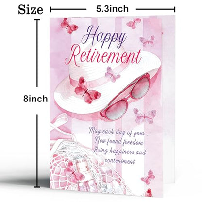 Retirement Card for Women, Funny Farewell Card for Coworker - color: BK-001
