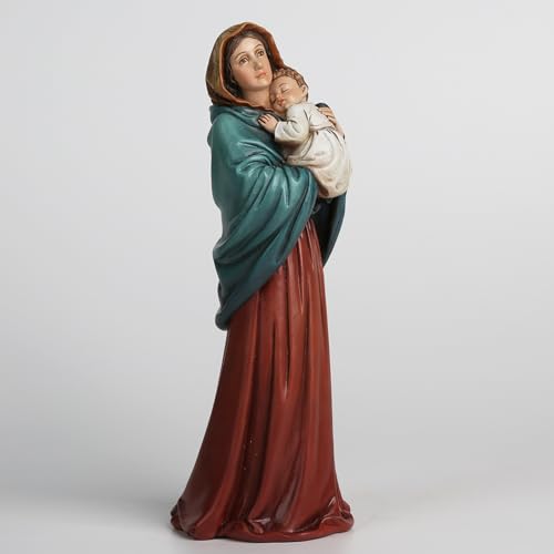 BC Catholic Madonna of The Streets Statue, Blessed Virgin Mary Figure, Holy Mother Home Décor, Religious Gift 9.2" H, Renaissance Sculpture Handmade by Buildclassic