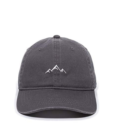 Outdoor Cap Mountain Embroidered Dad Hat Adjustable Soft Cotton Polo Style Unstructured Baseball Cap for Men & Women - color: Dark Gray