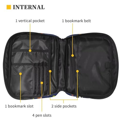 Book Case Women Balls Bible Protective Bags Casual Bible Case for Girls Volleyball Baseball Portable Scripture Book Cover with Handle - color: Volleyball Baseball