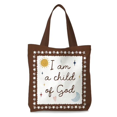 Bible Tote Bags Cute Christian Preppy Canvas Tote Bag Christian Gifts for Women Reusable Shopping Bags(Parent) - color: Child of God-1