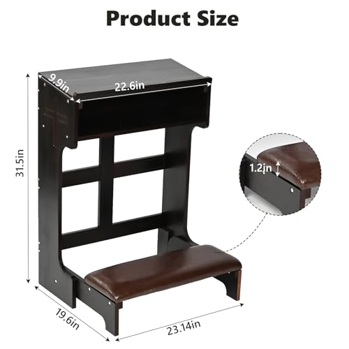 lukar Folding Prayer Kneeler, Wood Kneelers for Praying with Storage Drawer