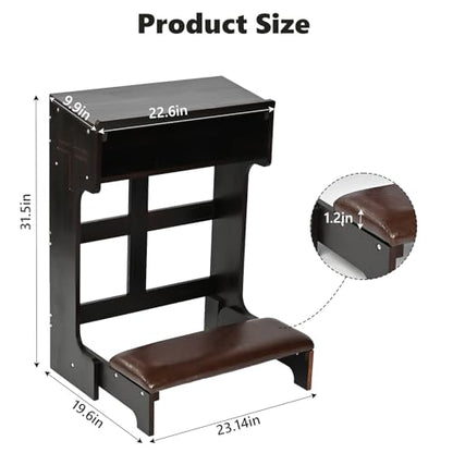 lukar Folding Prayer Kneeler, Wood Kneelers for Praying with Storage Drawer