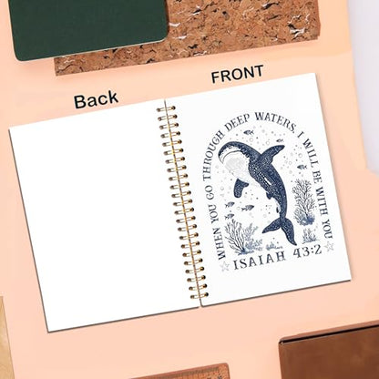 Shark Bible Notebooks for Note Taking, Shark Gifts, Shark Christian Office Supplies, Christian Journaling Notebook, Scripture Journals for Writing, Prayer Journal for Woman 5.5x8.3 - color: blue