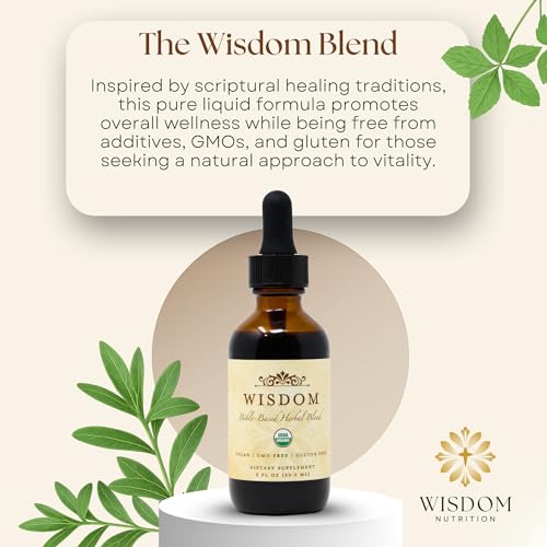 Organic Turmeric, Frankincense and Myrrh – Herbal Supplement Blend for Energy, Detox, Focus, Immunity & Stress – Non-GMO Vegan Tonic with Milk Thistle – Wisdom Bible Based Blend – 2oz Liquid Drops - style: Pack of 3