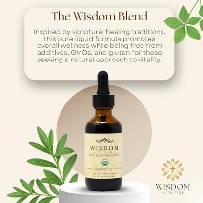 Organic Turmeric, Frankincense and Myrrh – Herbal Supplement Blend for Energy, Detox, Focus, Immunity & Stress – Non-GMO Vegan Tonic with Milk Thistle – Wisdom Bible Based Blend – 2oz Liquid Drops - style: Pack of 3