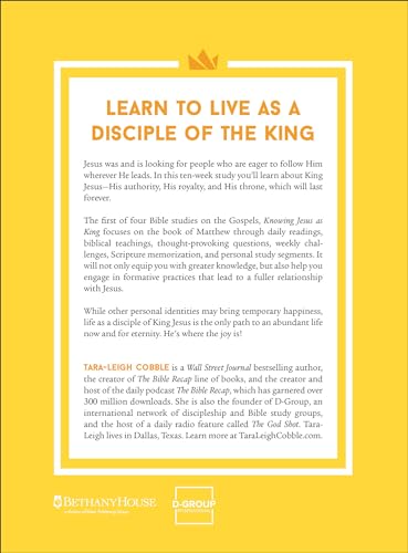 Knowing Jesus as King: A 10-Session Bible Study on the Gospel of Matthew―For Individual or Group Study ―Includes Daily Readings, Teachings, Questions, ... (The Bible Recap Knowing Jesus Series)