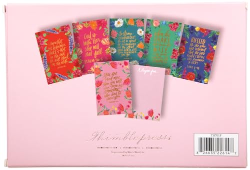 WORLD TRAVELER Scripture & Prayer Cards, 36 Prayer Cards, Gift Boxed 4x6 - color: Floral Wreath
