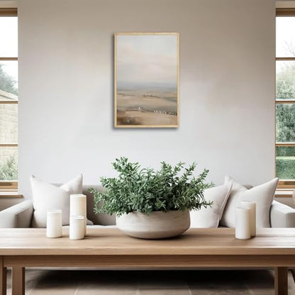 Jesus Wall Art 12x16 Inch – Spiritual Landscape Canvas Print with Light Wood Frame – Christian Jesus and Crowd Painting – Modern Biblical Poster for Living Room, Prayer Room, Church, Office – Religious Gift - color: Jesus and Crowd, size: 12"L x 16"W