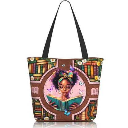 Bible Tote Bags for Women Christian Gifts Religious Church Shoulder Bag - color: African American