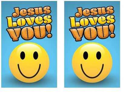 Jesus Loves You! (Mini Gospel Tract Card - Packet of 100 - KJV) (Pack of 2) - size: 2.25 inches x 3.5 inches (Pack of 2)