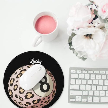 Funky Cheetah Print Lucky 8 Ball Round Gaming Mouse Pad, Trendy Leopard Print Round Mousepads for Desk Home Office Computers Laptop Accessories, Preppy Girly Pink Office Supplies, 7.9x7.9 Inch - color: Cute Sloth 19