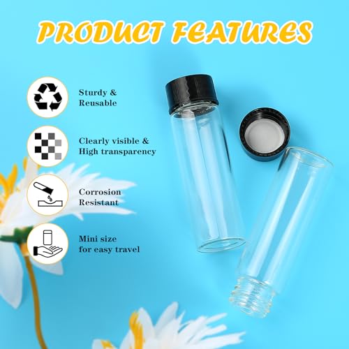 15ml 100pcs Small Clear Glass Vials with Screw Cap - size: 15ml 100pcs