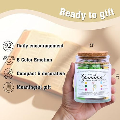 Bible Verse Jar for Grandma – 92 Scriptures of Love - color: Bible For Grandma