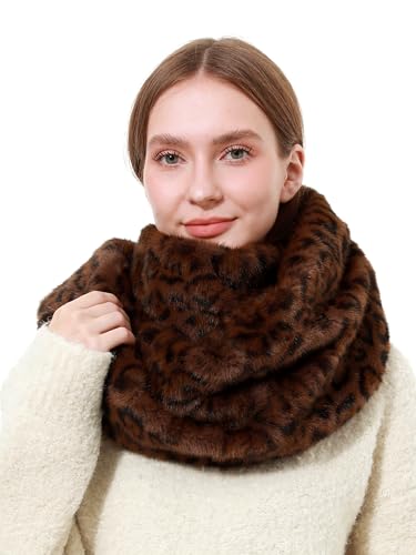 LA CARRIE Womens Leopard Print Infinity Scarf Loop Circle Neck Warmer - color: Classic Leopard 2