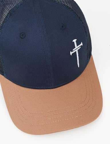 Christian Jesus Cross Hat - Faith Hats for Men Women - Religious Gifts for Thanksgiving Christmas - color: Cross/Navy Blue