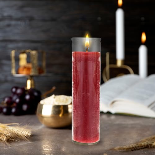 Mega Candles Unscented Devotional Vigil Prayer Wax Candle 6 Count 2" x 8" - color: Red, size: 6 Pieces